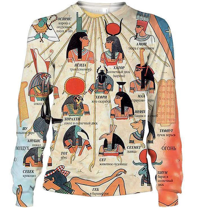 All Over Printed The Main Gods of Ancient Egypt-Apparel-HbArts-Sweatshirt-S-Vibe Cosy™