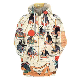 All Over Printed The Main Gods of Ancient Egypt-Apparel-HbArts-Hoodies-S-Vibe Cosy™