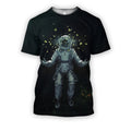 3D all over print astronaut with butterfly-Apparel-HbArts-T-Shirt-S-Vibe Cosy™