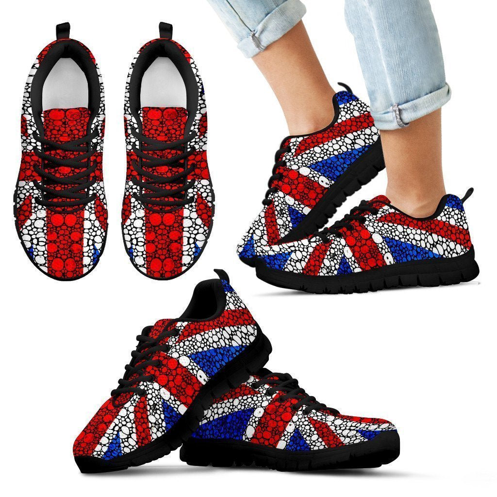BRITAIN FLAG BLACK SHOE KID'S-6teenth World™-Kid's Sneakers-11 CHILD (EU28)-Vibe Cosy™