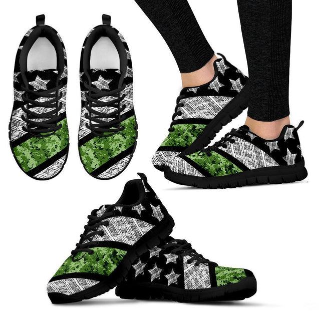 Marine Green Thin Line Women's Sneakers-6teenth World™-Women's Sneakers-US5 (EU35)-Vibe Cosy™
