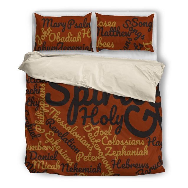 Cool Brown Holy Bible Books Beige Bedding Set-6teenth World™-Bedding Set-Twin-Vibe Cosy™