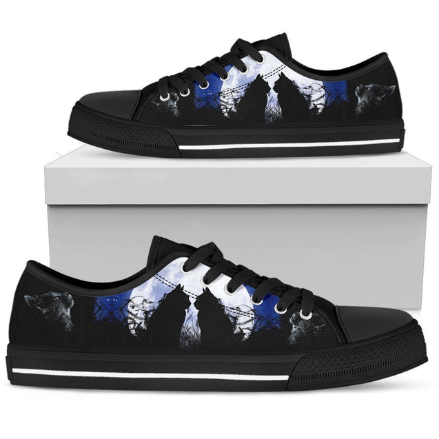 Cats and Moon Women's Low Top Shoe-6teenth World™-Women's Low Top Shoe-US5.5 (EU36)-Vibe Cosy™