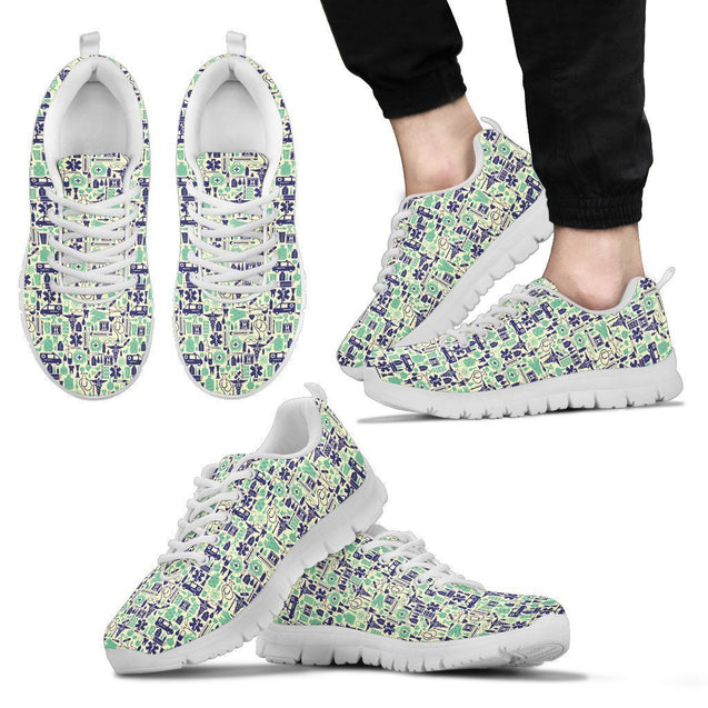 Nurse Shoes-Shoes-6teenth Outlet-Men's Sneakers - White - Nurse Shoes-US5 (EU38)-Vibe Cosy™