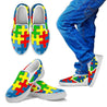 Autism Awareness Kid's Slip Ons (White)-6teenth World™-Kid's Slip Ons-11 CHILD (EU28)-Vibe Cosy™