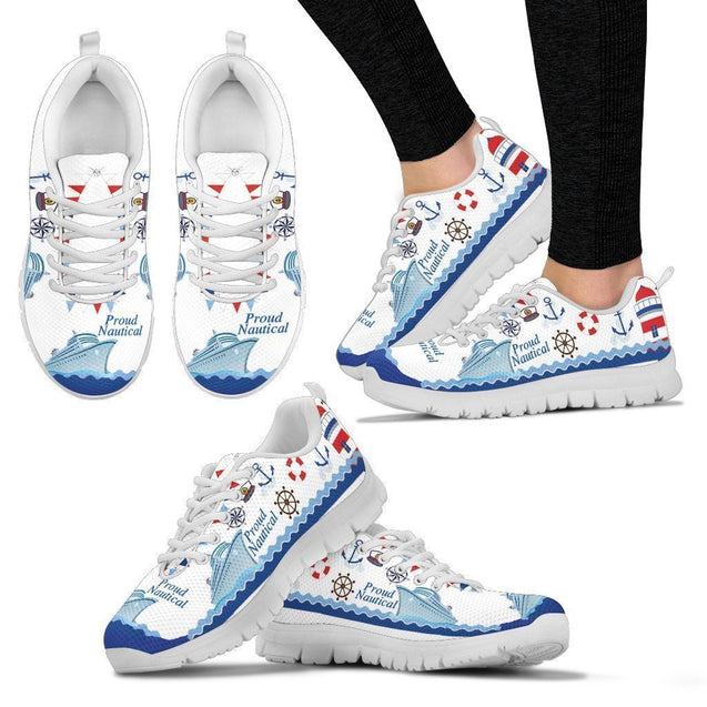 Nautical Sneakers Women's Sneakers-6teenth World™-Women's Sneakers-US5 (EU35)-Vibe Cosy™