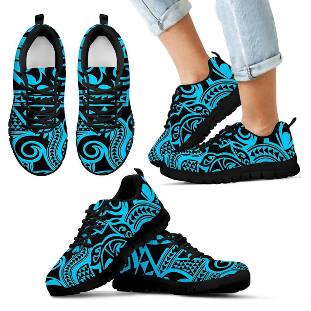 Poly Tribal Sneakers 05 - AH - J9-SNEAKERS-Alohawaii-Kid's Sneakers-11 CHILD (EU28)-Black-Vibe Cosy™