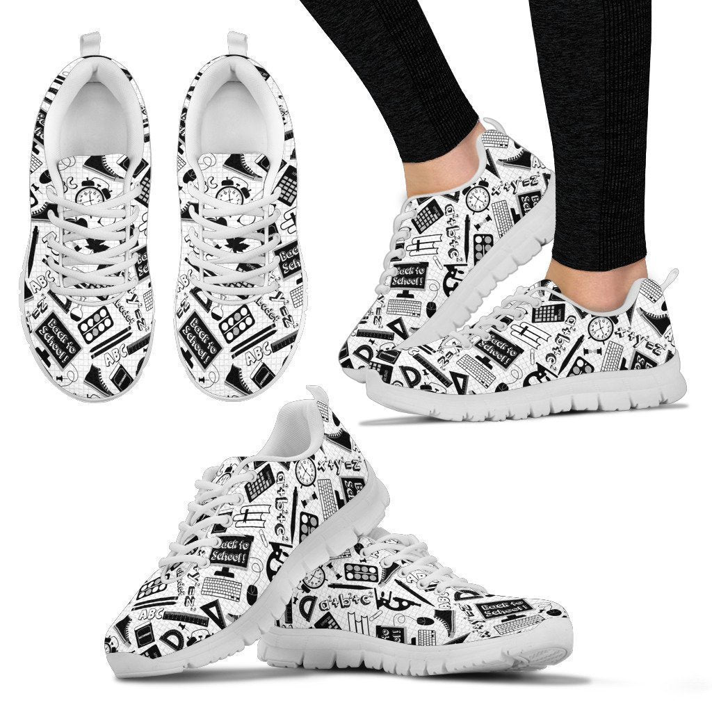 TEACHER WHITE SNEAKER WOMAN'S-6teenth World™-Women's Sneakers-US5 (EU35)-Vibe Cosy™