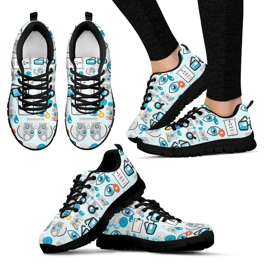 Optician Women's Sneakers Style 1 (Black)-6teenth World™-Women's Sneakers-US5 (EU35)-Vibe Cosy™