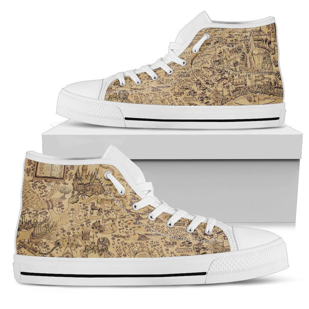 The Hogwarts Express-Shoes-6teenth Outlet-Mens High Top - White - The Hogwarts Express-US5 (EU38)-Vibe Cosy™