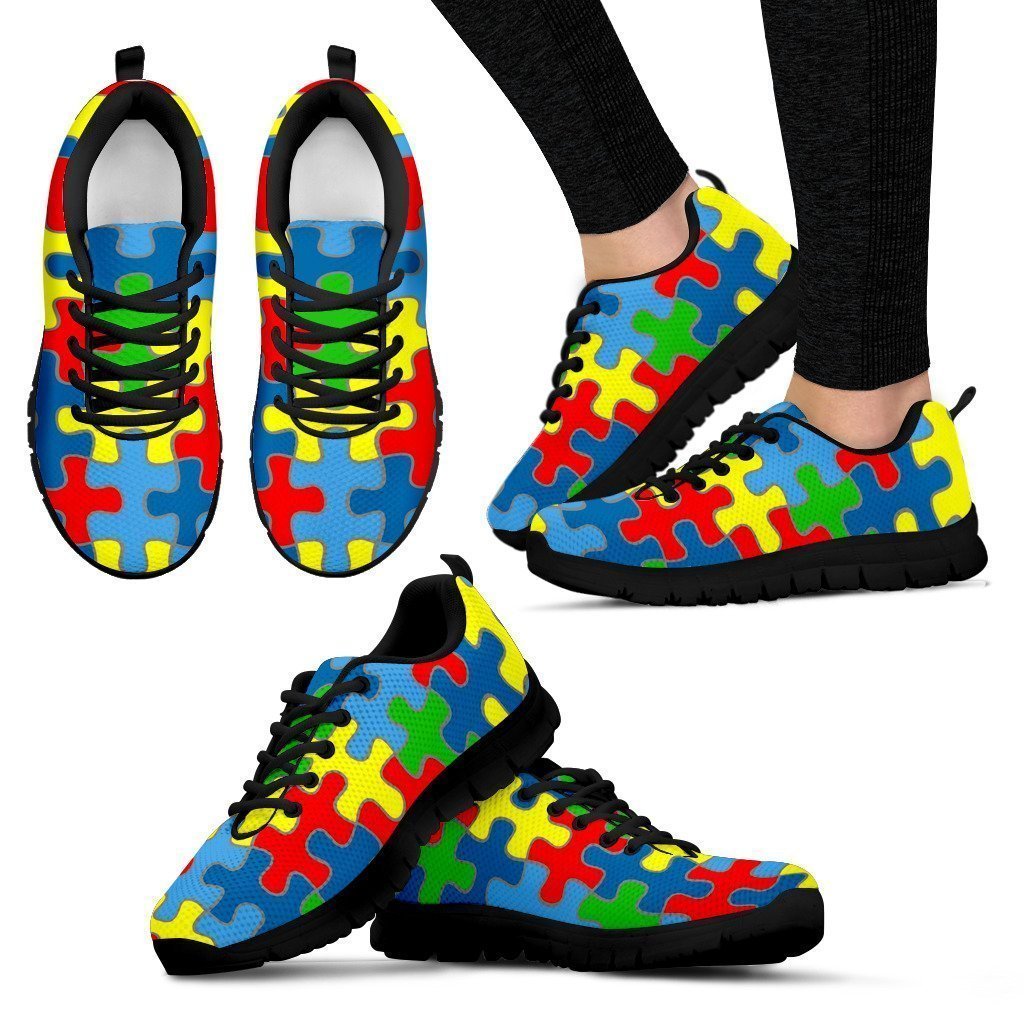 Autism Awareness (Black) Women's Sneakers-6teenth World™-Women's Sneakers-US5 (EU35)-Vibe Cosy™