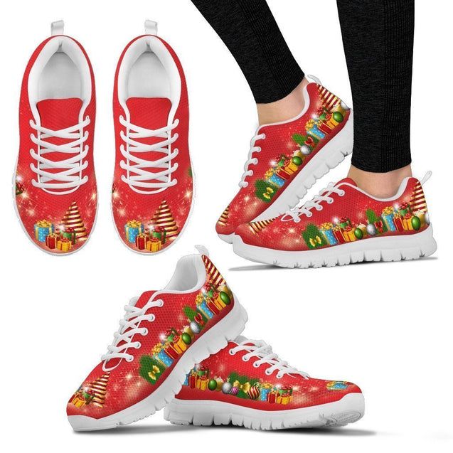 Red Gifts of Christmas Women's Sneakers-6teenth World™-Women's Sneakers-US5 (EU35)-Vibe Cosy™