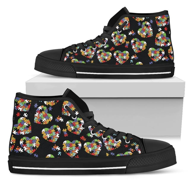 Autism Shoes-Shoes-6teenth Outlet-Womens High Top - Black - Autism Shoes-US5.5 (EU36)-Vibe Cosy™