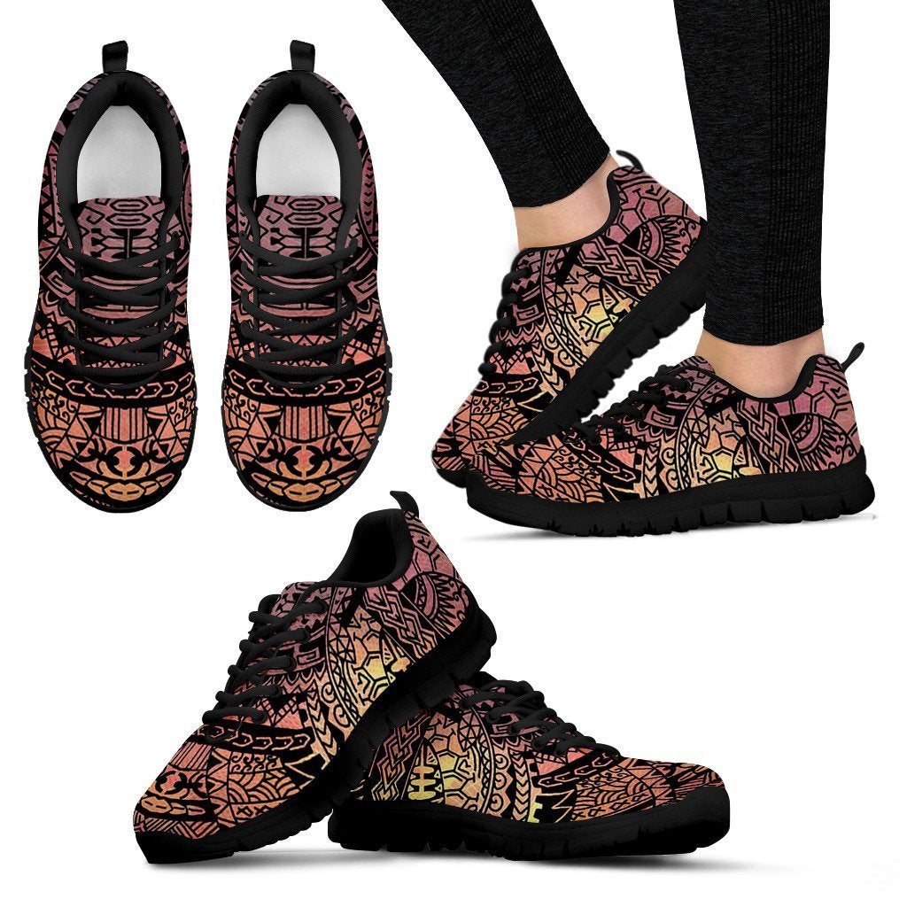 Poly Tribal Sneakers 07 - AH - J9-SNEAKERS-Alohawaii-Women's Sneakers-US5 (EU35)-Black-Vibe Cosy™