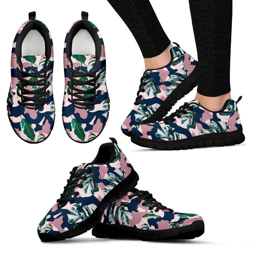 Pink Camo Black Sole Women's Sneakers-6teenth World™-Women's Sneakers-US5 (EU35)-Vibe Cosy™