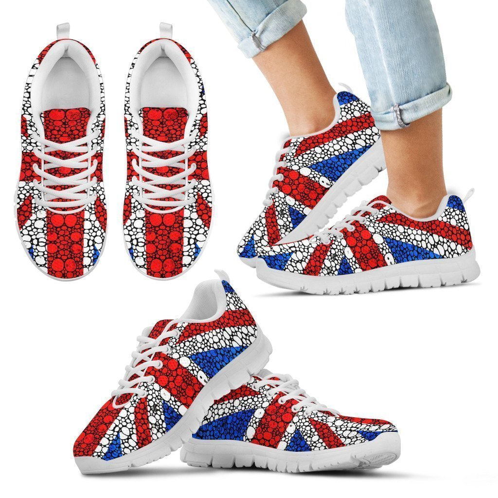 WHITE BRITAIN FLAG Kid's Sneakers-6teenth World™-Kid's Sneakers-11 CHILD (EU28)-Vibe Cosy™