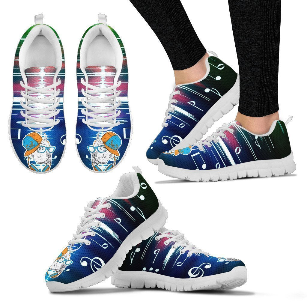 Pitbull love music sneakers Women's-6teenth World™-Women's Sneakers-US5 (EU35)-Vibe Cosy™