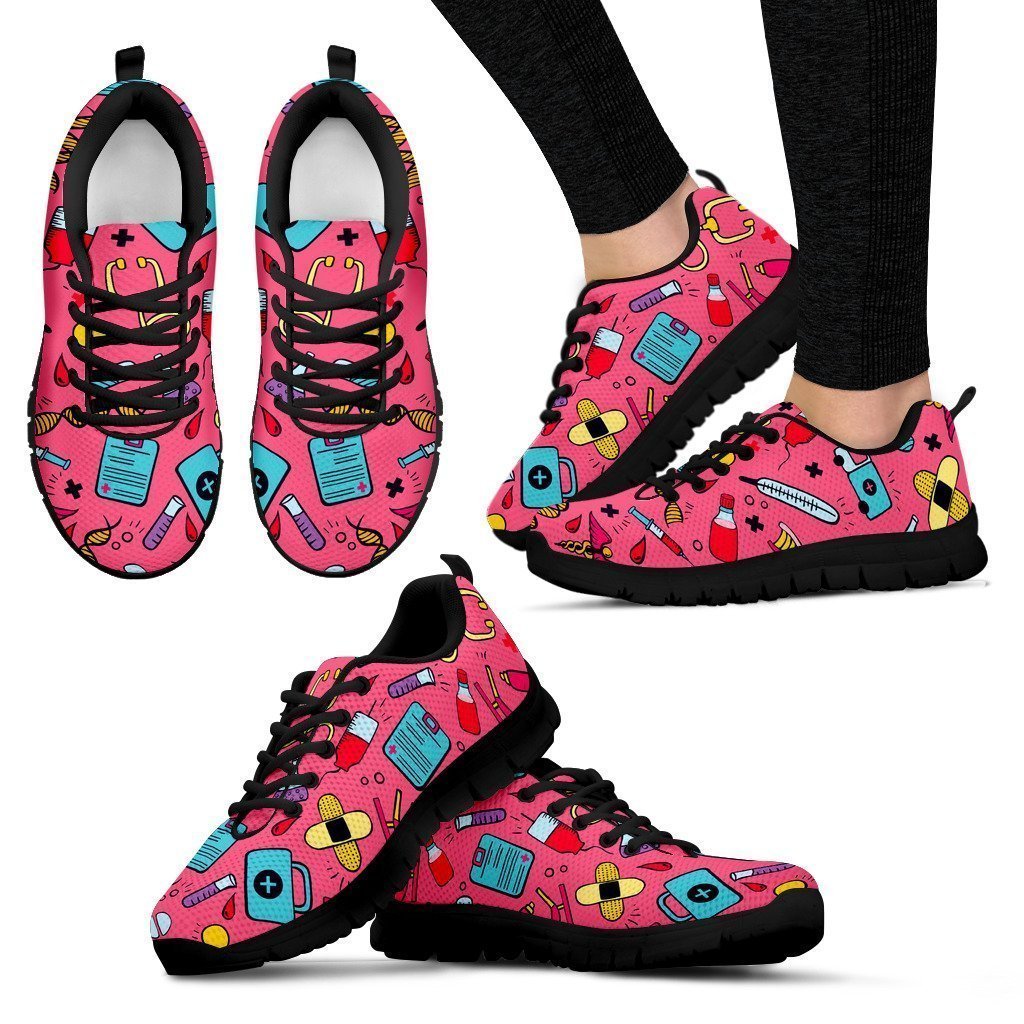 Doctor / Nursing Pink Women's Sneakers-6teenth World™-Women's Sneakers-US5 (EU35)-Vibe Cosy™