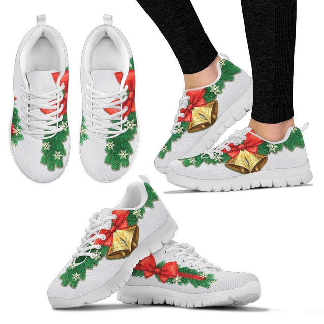 Christmas Bells Sneakers - White-6teenth World™-Women's Sneakers-US5 (EU35)-Vibe Cosy™