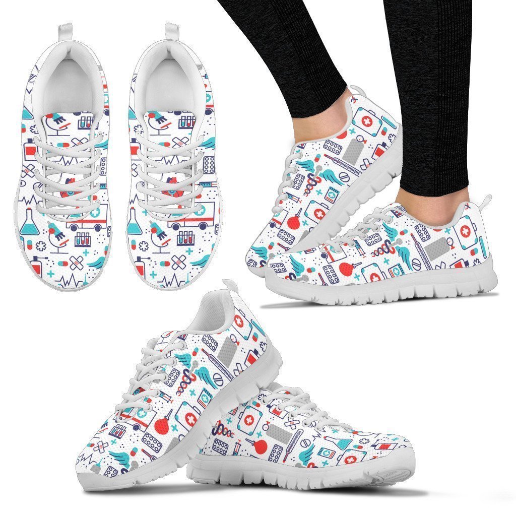 Nurse Women's Sneakers - White-6teenth World™-Women's Sneakers-US5 (EU35)-Vibe Cosy™
