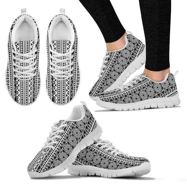Poly Tribal Sneakers 03 - AH - J9-SNEAKERS-Alohawaii-Women's Sneakers-US5 (EU35)-White-Vibe Cosy™
