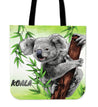 Koala bags - Australia tote bags NN6-TOTE BAGS-HP Arts-Green-Vibe Cosy™