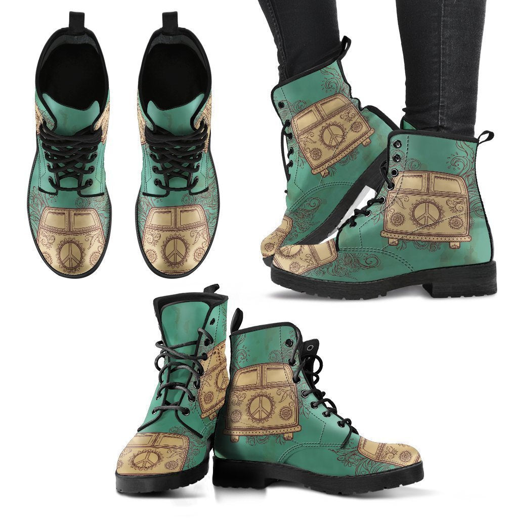Hippie Bus Women's Leather Boots-Shoes-HD09-Women's Leather Boots-US5 (EU35)-Vibe Cosy™