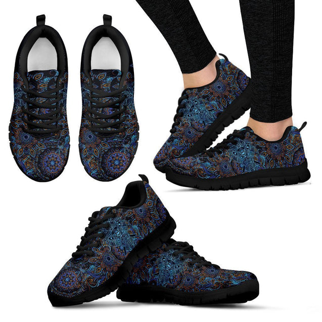 Mandala Black Women's Sneakers-6teenth World™-Women's Sneakers-US5 (EU35)-Vibe Cosy™