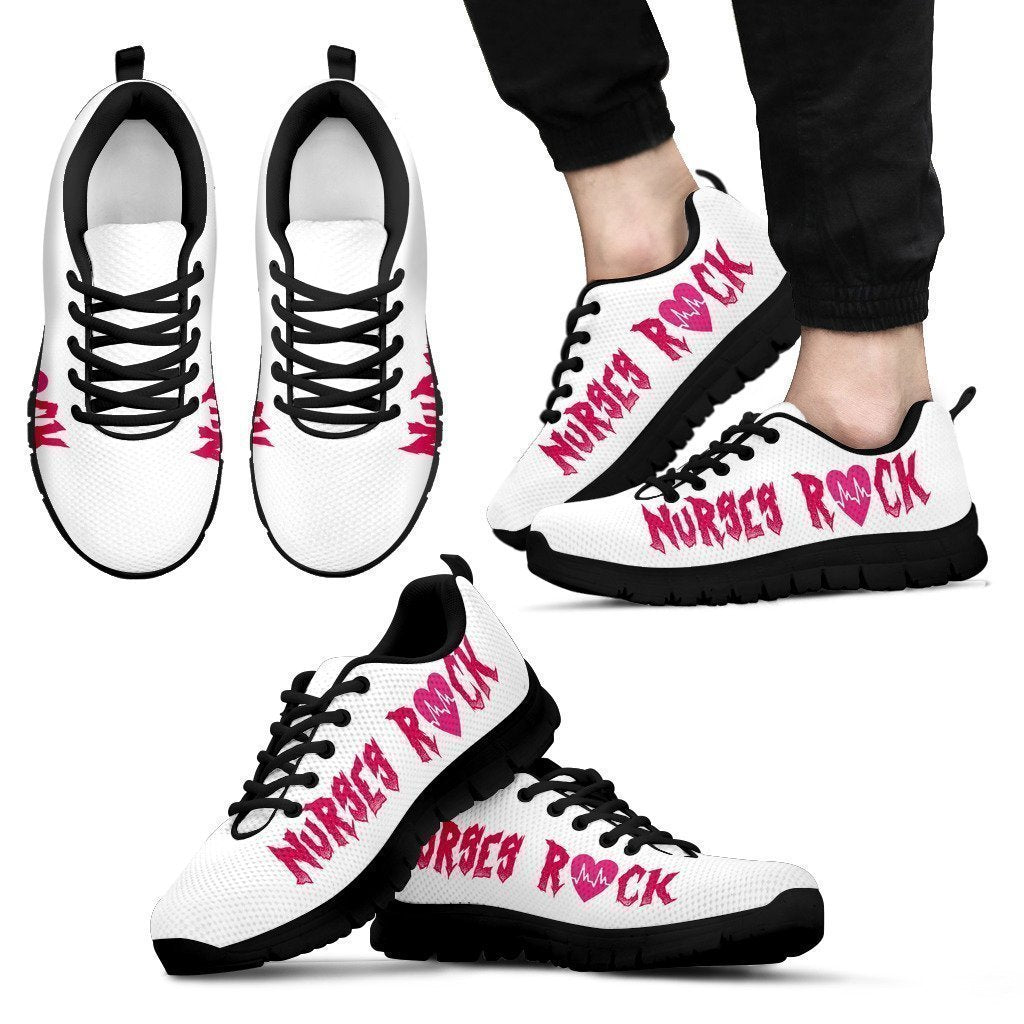 Nurse Shoes-6teenth Outlet-Men's Sneakers - Black - Nurse Shoes-US5 (EU38)-Vibe Cosy™