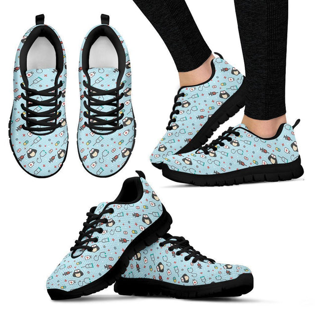 Nurse shoes-Shoes-6teenth Outlet-Women's Sneakers - Black - Nurse Shoes-US5 (EU35)-Vibe Cosy™