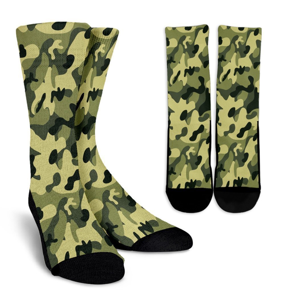 Camo Socks-socks-6teenth Outlet-Crew Socks - White - Camo Socks-Small/Medium-Vibe Cosy™