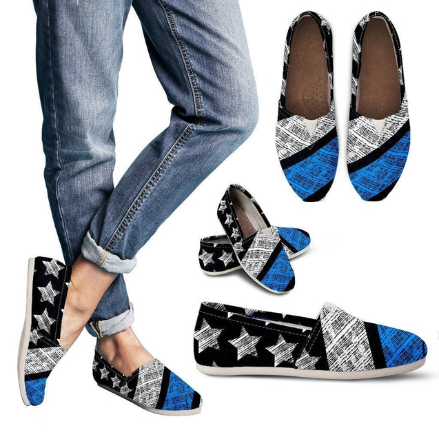 Blue Lives Matter Women's Casual Shoes-6teenth World™-Women's Casual Shoes-US6 (EU36)-Vibe Cosy™