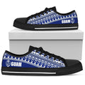 Guam Low Top Shoes - Latte Stone Blue White - BN09-LOW TOP CANVAS SHOES-Polynesian Print-Women-US5.5 (EU36)-Black-Vibe Cosy™