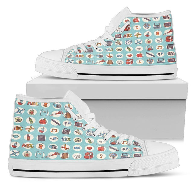 Back To School Women's High Tops-6teenth World™-Women's High Top Shoe-US5.5 (EU36)-Vibe Cosy™