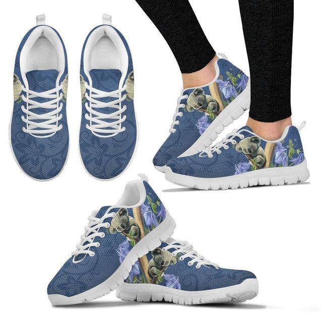 Australia shoes- Koala sleep and bluebell sneakers NN8-SNEAKERS-HP Arts-Women's Sneakers - White - Australia shoes- Koala sleep and bluebell women's sneakers white NN8-US5 (EU35)-Vibe Cosy™