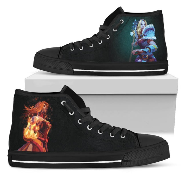 Dota 2-Shoes-6teenth Outlet-Womens High Top - Black - Dota 2-US5.5 (EU36)-Vibe Cosy™