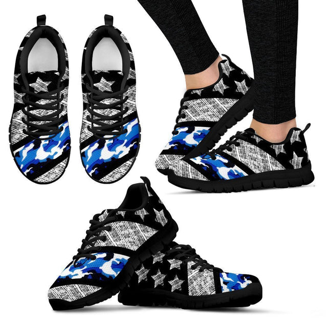 Thin Navy Line (Black) Women's Sneakers-6teenth World™-Women's Sneakers-US5 (EU35)-Vibe Cosy™