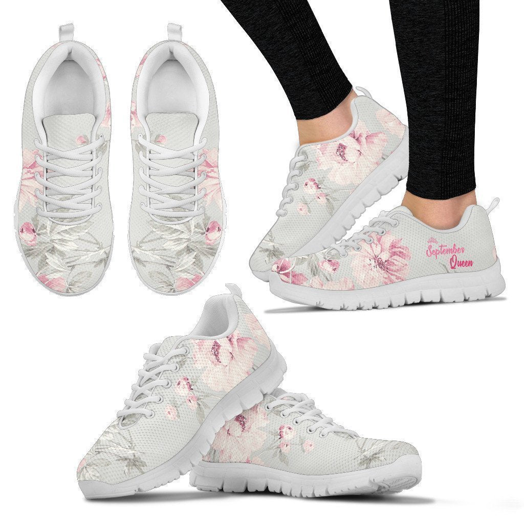 SEPTEMBER QUEEN FLORAL SNEAKER-Ocean Gadget™-Women's Sneakers - Black Sole-US5 (EU35)-Vibe Cosy™