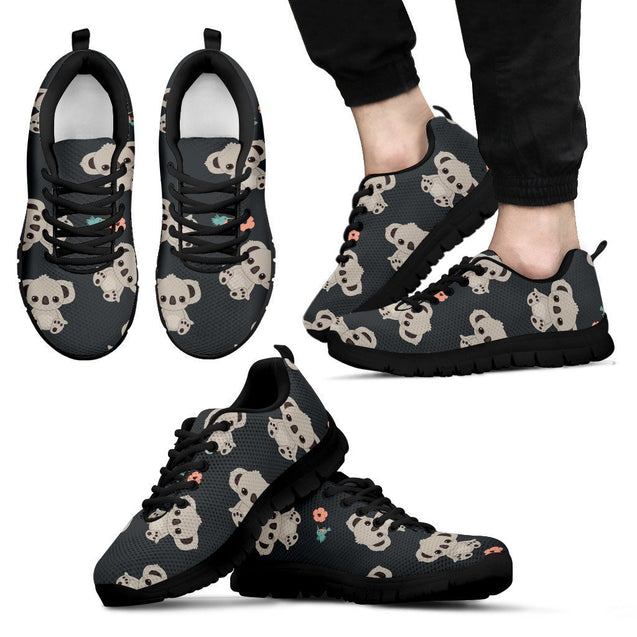 Australia shoes- Koala pattern sneakers NN8-SNEAKERS-HP Arts-Men's Sneakers - Black - Australia shoes- Koala pattern men's sneakers black NN8-US5 (EU38)-Vibe Cosy™