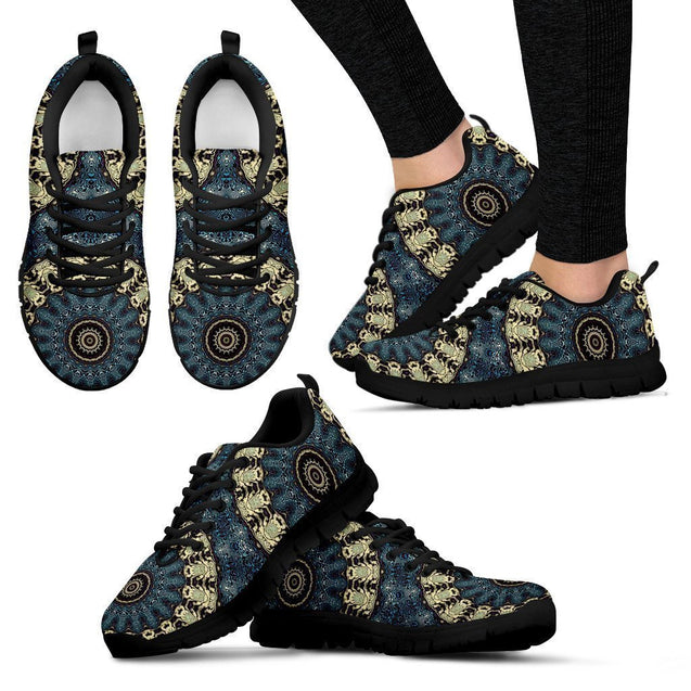 Mandala Green Women's Sneakers-6teenth World™-Women's Sneakers-US5 (EU35)-Vibe Cosy™