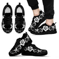 Hibiscus Royal Pattern Sneakers - AH-SNEAKERS-Alohawaii-Men's Sneakers-US5 (EU38)-Black-Vibe Cosy™