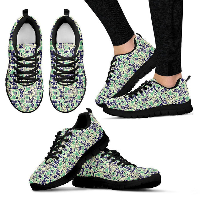 Nurse Shoes-Shoes-6teenth Outlet-Women's Sneakers - Black - Nurse Shoes-US5 (EU35)-Vibe Cosy™