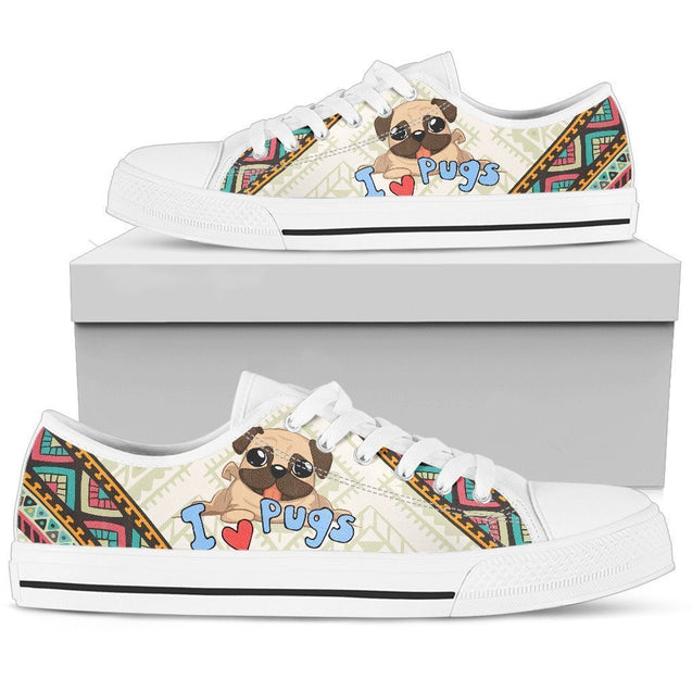 Pug Women's Low Top Shoe-6teenth World™-Women's Low Top Shoe-US5.5 (EU36)-Vibe Cosy™