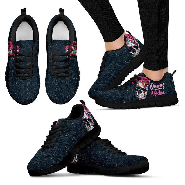 SKULL QUEEN SNEAKER (OCTOBER)-Ocean Gadget™-Women's Sneakers - Black Sole-US5 (EU35)-Vibe Cosy™