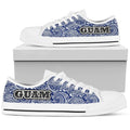 Guam Low Top Shoes - Polynesian Design - BN09-LOW TOP CANVAS SHOES-polynesianprint-Women-US5.5 (EU36)-White-Vibe Cosy™