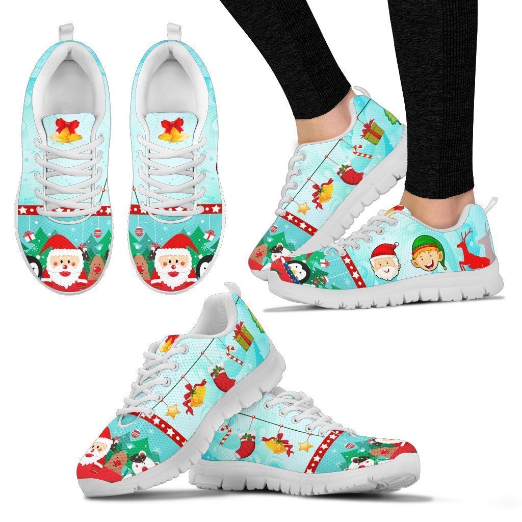 Santa Sneakers White-6teenth World™-Women's Sneakers-US5 (EU35)-Vibe Cosy™