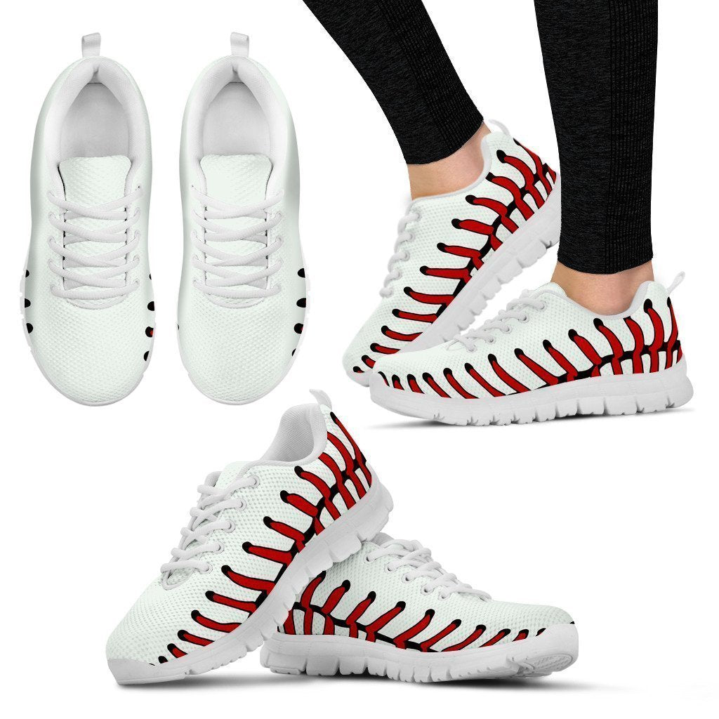 Pretty Baseball Women's Sneakers (White)-6teenth World™-Women's Sneakers-US5 (EU35)-Vibe Cosy™