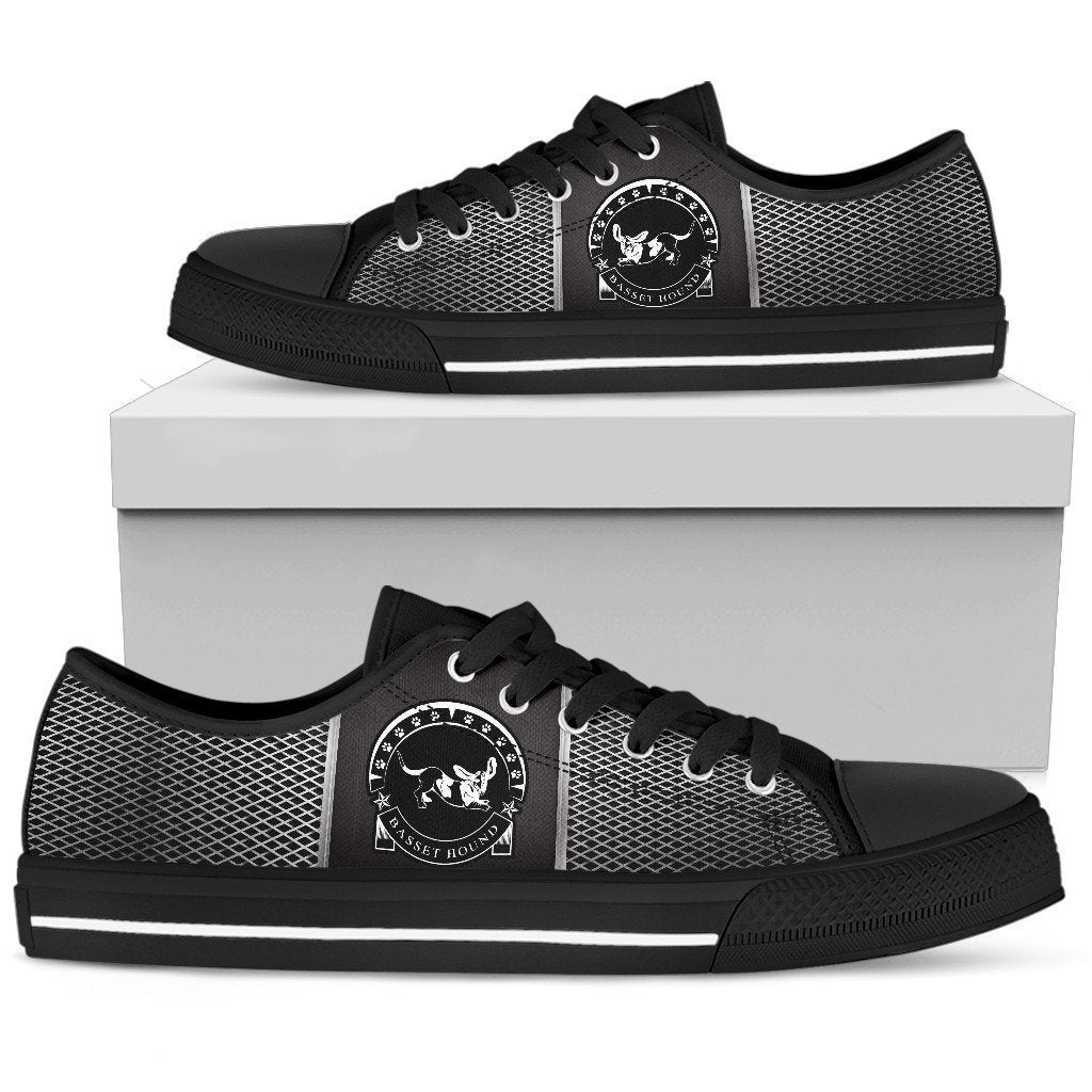 Basset Hound Women's Low Top Shoe-6teenth World™-Women's Low Top Shoe-US5.5 (EU36)-Vibe Cosy™