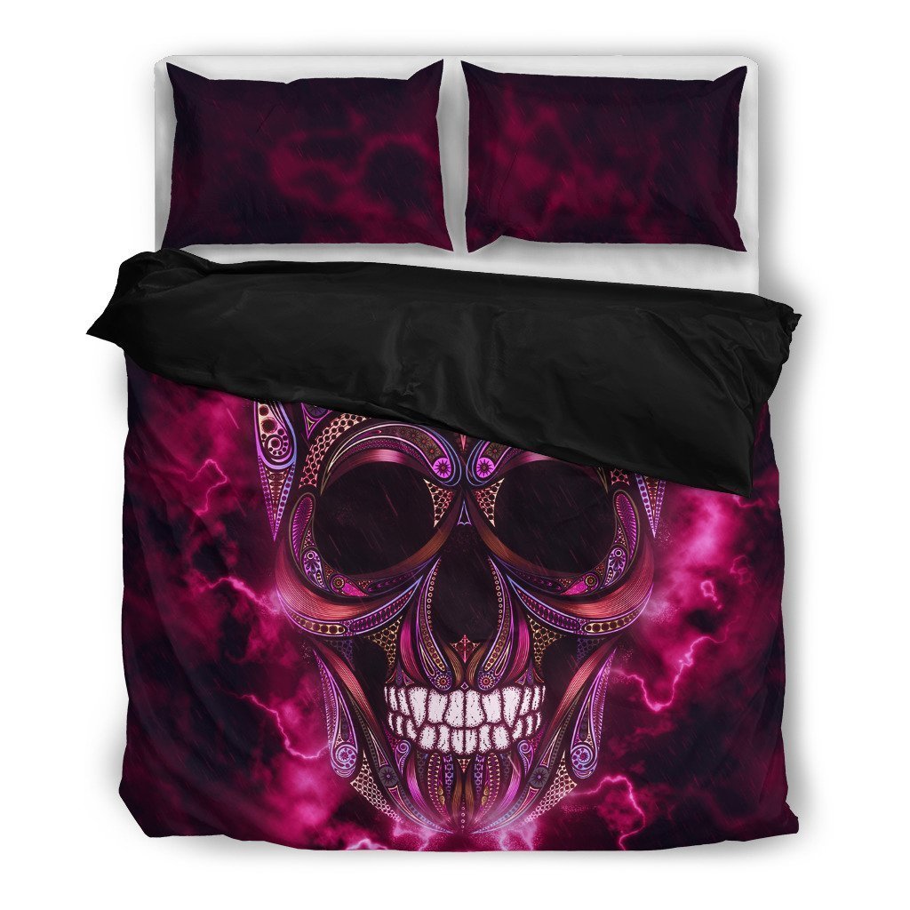 Pink Sugar Skull.-6teenth World™-Bedding Set-Twin-Vibe Cosy™