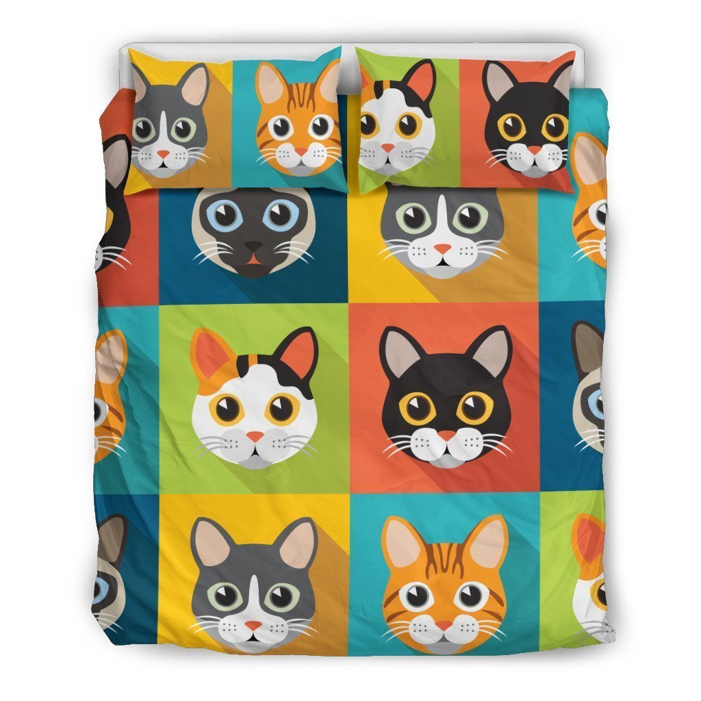 Cute Cats Bedding Set-6teenth World™-Bedding Set-US Twin-Vibe Cosy™